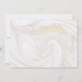 Baptism Christening Greenery Marble Swirl Foto Bedankkaart (Achterkant)