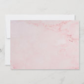 Baptism Christening Greenery Pink Marble Foto Bedankkaart (Achterkant)