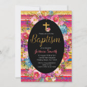 Baptism Christening Invitation Mexican Fiesta Kaart (Voorkant)