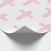 Baptism Christening kruisbevestiging Roze Cadeaupapier (Hoek)