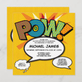 Baptism Christening Moderne Comic Book Pop Art  Kaart (Voorkant / Achterkant)