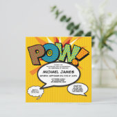 Baptism Christening Moderne Comic Book Pop Art  Kaart (Staand voorkant)