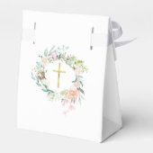 Baptism Christening Rozen Floral Garland Bedankdoosjes (Achterkant)