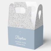 Baptism Christening Sliver Stardust Dusty Blue Bedankdoosjes (Geopend)