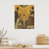 Baptism Christus - Giovanni Baronzio Fine Art Post Poster (Keuken)