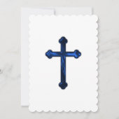 Baptism Confirmation 1st Communion Blue Cross Kaart (Voorkant)