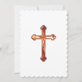 Baptism Confirmation 1st Communion Copper Cross Kaart (Voorkant)
