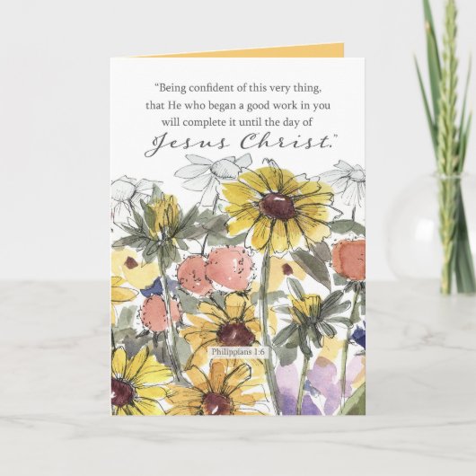 Baptism Congratulations Scripture Philippians   Kaart (Voorkant)