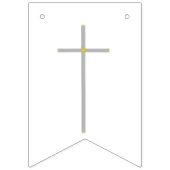 Baptism Cross Blue White Photo Bunting Banner (Tweede vlag)