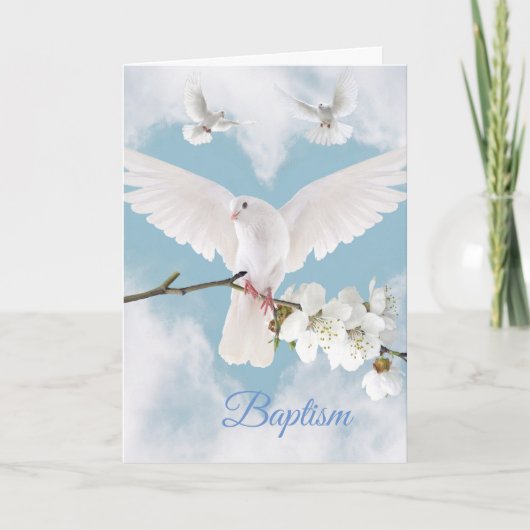 Baptism Dove Kaart (Voorkant)