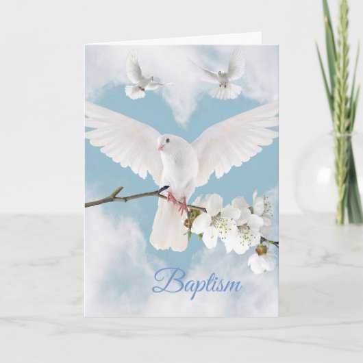 Baptism Dove Kaart (Voorkant)