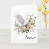 Baptism Dove Kaart (Gele Bloem)