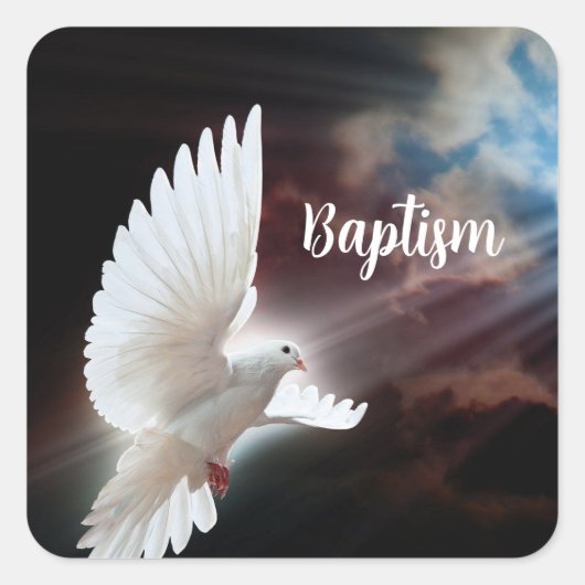 Baptism Dove Sticker (Voorkant)
