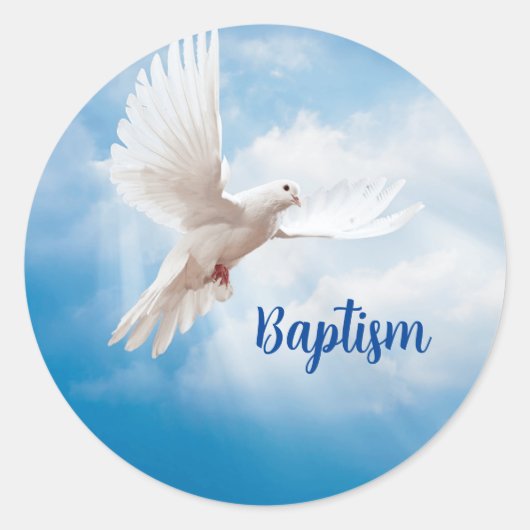 Baptism Dove Sticker (Voorkant)