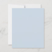 Baptism dusty blue beige bow boy invitation (Achterkant)