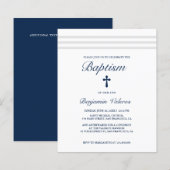 BAPTISM Elegant Striped Grevy Cross Budget (Voorkant / Achterkant)