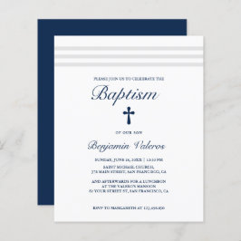 BAPTISM Elegant Striped Grevy Cross Budget