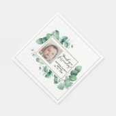 Baptism Eucalyptus Greenery Christening DANK U Servet (Hoek)