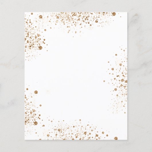 Baptism eucalyptus greenery Gold budget uitnodigin Flyer (Achterkant)