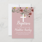 Baptism Floral Dedication Christening Kaart (Voorkant)