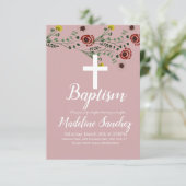 Baptism Floral Dedication Christening Kaart (Staand voorkant)