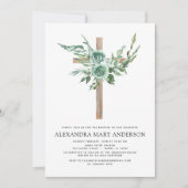 Baptism Floral Eucalyptus Greenery Kaart (Voorkant)