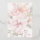 Baptism floral invitation folie uitnodiging (Achterkant)