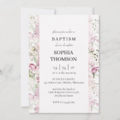 Baptism floral invitation kaart (Voorkant)