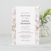 Baptism floral invitation kaart (Staand voorkant)