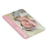 Baptism For Her Modern Minimalist Custom Photo Magneet (Rechterzijde)