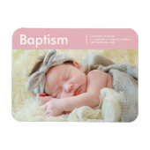 Baptism For Her Modern Minimalist Custom Photo Magneet (Horizontaal)