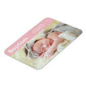 Baptism For Her Modern Minimalist Custom Photo Magneet (Linkerzijde)