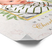 Baptism Foto Faux Gold Arch Greenery Welkom Poster (Hoek)