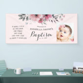 BAPTISM Foto  Roze Bloemen Evenementenfeest Spandoek (Beurs)