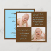 Baptism Foto uitnodigen met Bijbelversie Kaart (Voorkant / Achterkant)