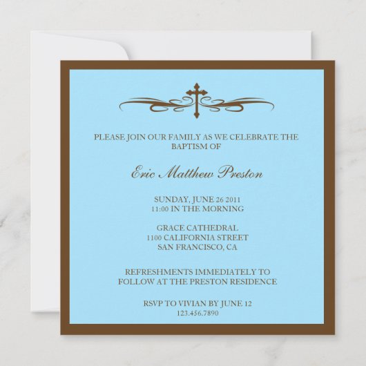 Baptism Foto uitnodigen met Bijbelversie Kaart (Achterkant)