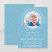 Baptism Foto Uitnodiging, Religieus Collectie zond Kaart (Voorkant / Achterkant)