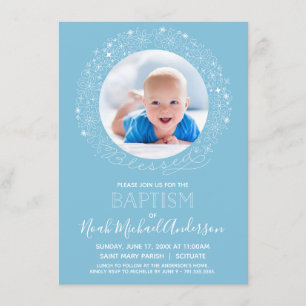 Baptism Foto Uitnodiging, Religieus Collectie zond Kaart