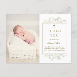 Baptism foto van baby Breaters Flowers Hartelijk d Briefkaart