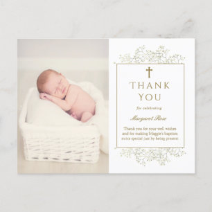 Baptism foto van baby Breaters Flowers Hartelijk d Briefkaart