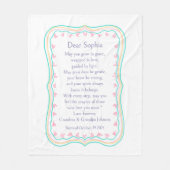 Baptism Gift Prayer Blanket from Godparents Fleece Deken (Voorkant)
