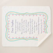 Baptism Gift Prayer Grandparents Blanket Sherpa  Deken (Voorkant (horizontaal))