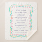 Baptism Gift Prayer Grandparents Blanket Sherpa  Sherpa Deken (Voorkant)