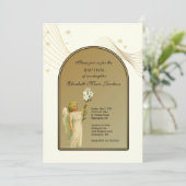 Baptism Girl of Boy Gold Angel Kaart (Staand voorkant)