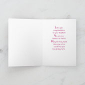 Baptism Girl Precious Blessed and Loed on Pink Kaart (Binnen)