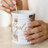 Baptism Gold Calligraphy Photo Collage Keepsake Koffiemok