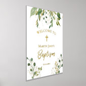 Baptism greenery gold Details welkomstbord Folie Afdrukken (Laagn)