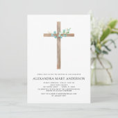 Baptism Greenery Sage Eucalyptus Kaart (Staand voorkant)