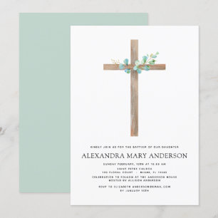 Baptism Greenery Sage Eucalyptus Kaart