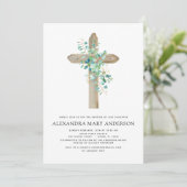 Baptism Greenery Sage Eucalyptus Kaart (Staand voorkant)